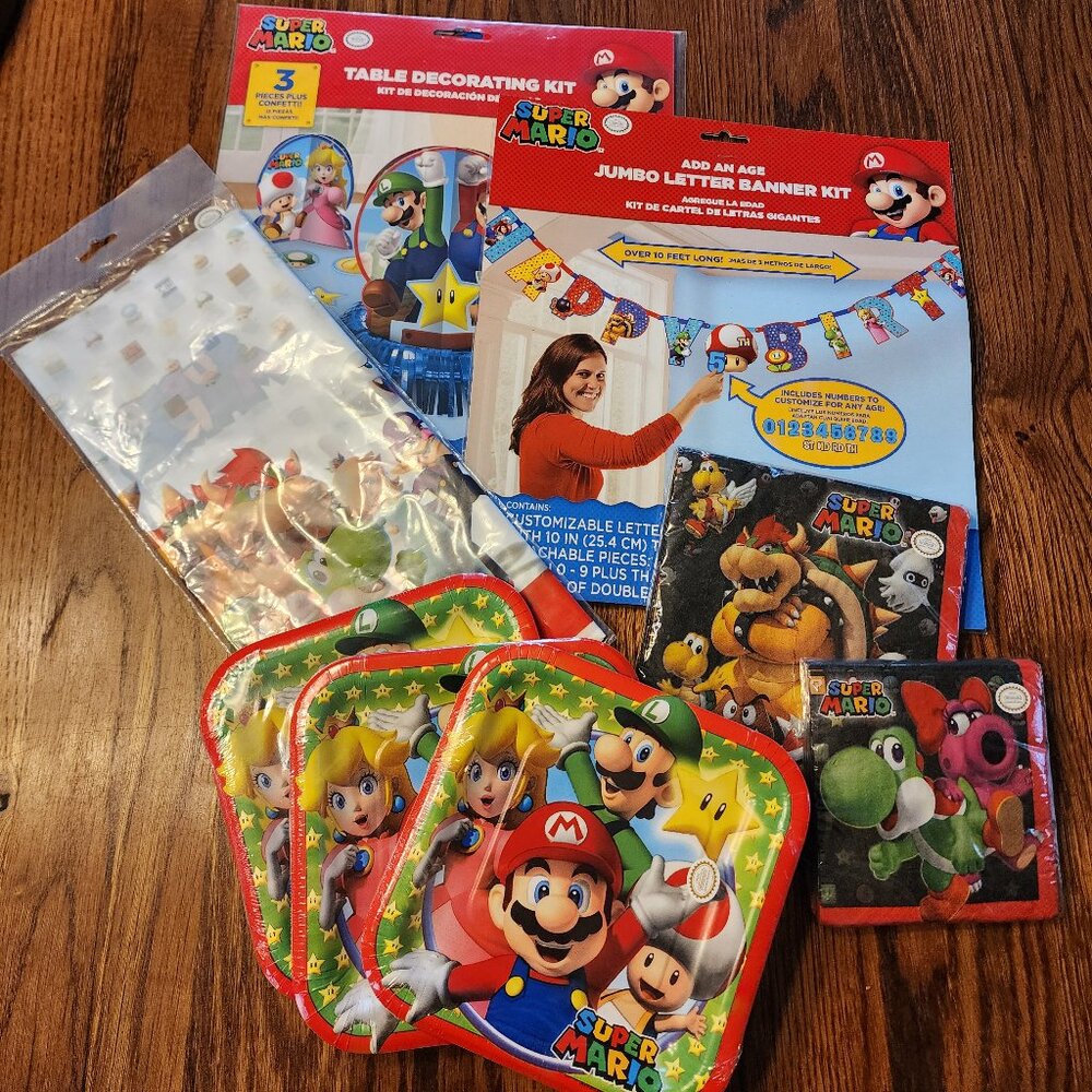 Super Mario Party Decoration Lot